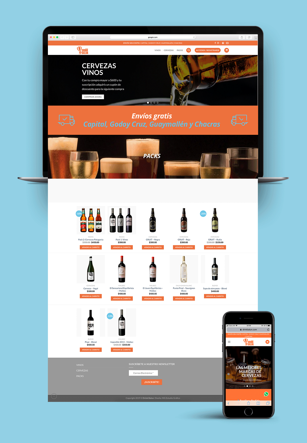 Aplicación visualización web para empresa DrinkBalun